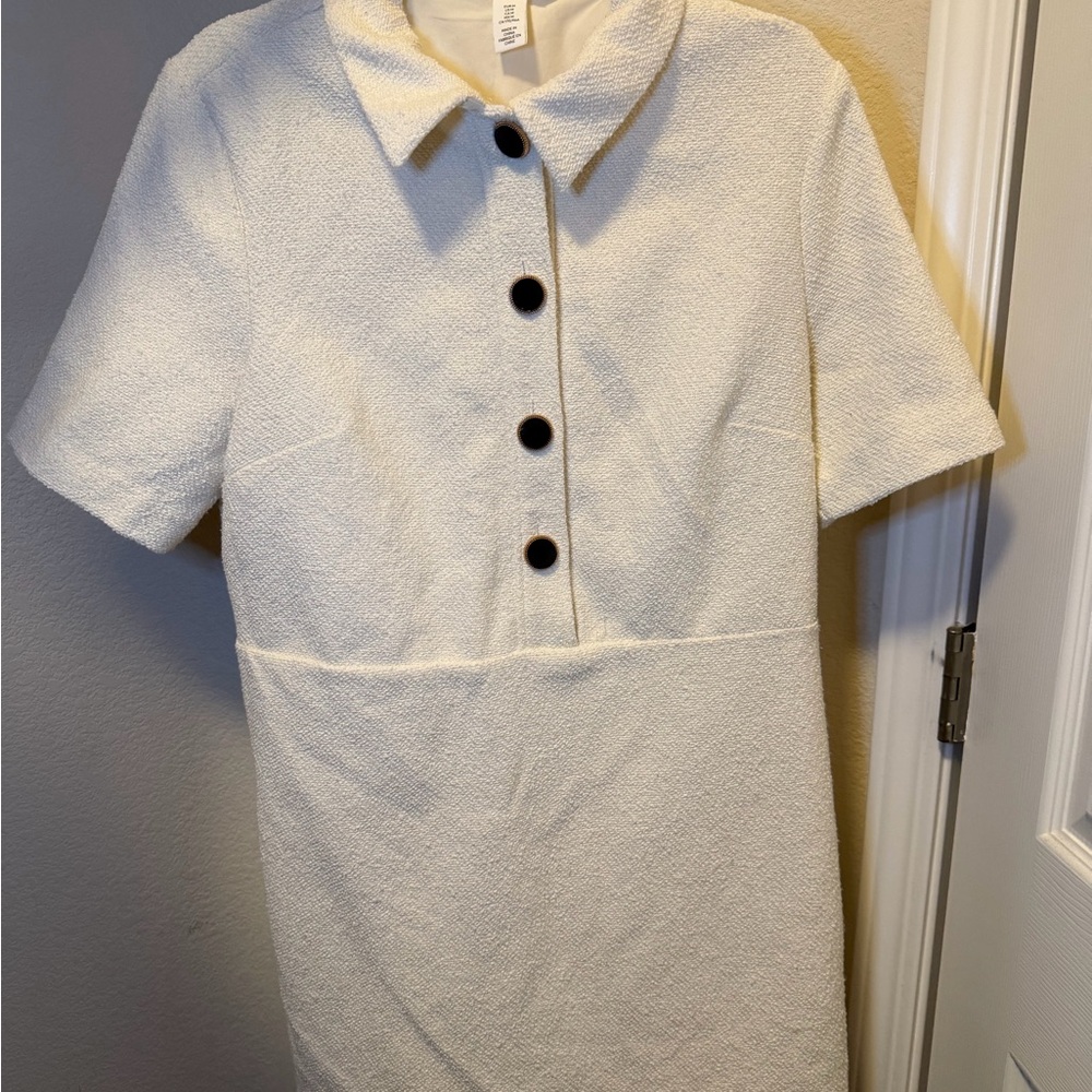 H&M Cream Textured Fabric